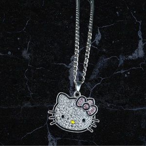 NEW Sanrio Hello Kitty Jewelry Shimmery Rhinestone Chain Necklace